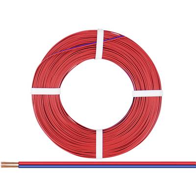 Eine rote Rolle Elektrokabel mit sichtbarer Kupferspitze, geeignet für Strominstallationen.