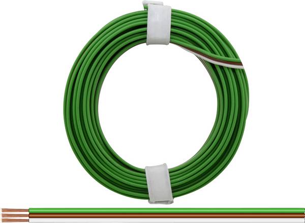 Donau Elektronik 318-5 Litze 3 x 0.14 mm² Grün, Braun, Weiß 5 m