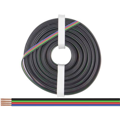 Thumbnail - Donau Elektronik 419-100 Litze 4 x 0.25 mm² Schwarz, Grün, Rot, Blau 100 m