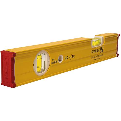 Stabila Type 80 ASM 19676-ISO Leichtmetall-Wasserwaage kalibriert (ISO) mit Magnet 300 mm 0.5 mm/m