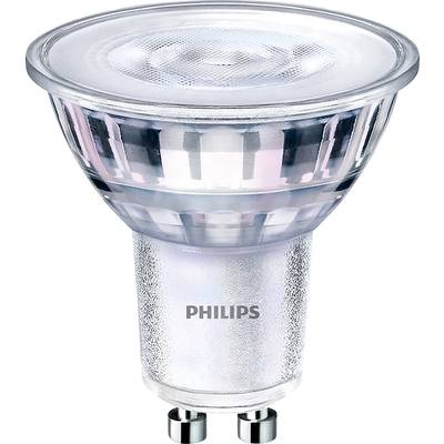 LED-Glühbirne von Philips, GU10-Fassung, silberne Oberfläche, eignet sich für energieeffiziente und langlebige Beleuchtung.