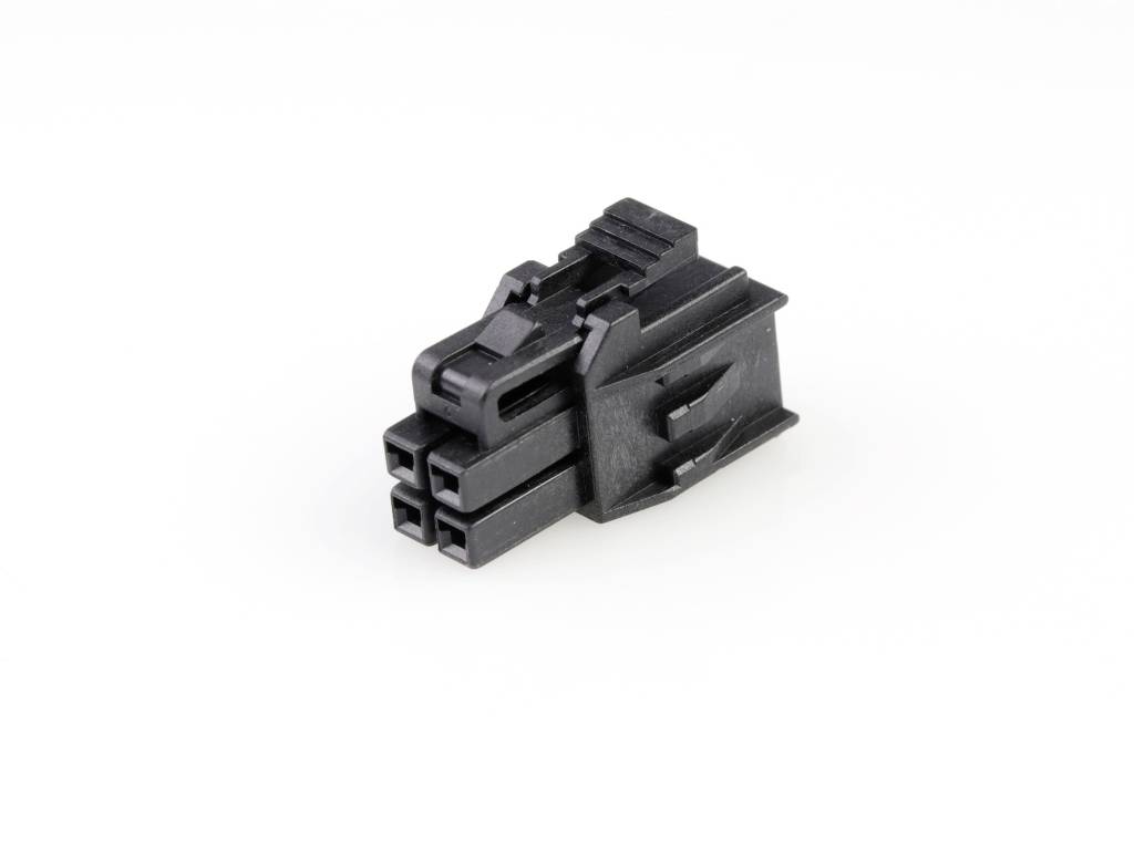 MOLEX 1053081204 Nano-Fit Receptacle Housing, TPA Capable, 2.50mm Pitch, Dual Row, 4 Circuits,