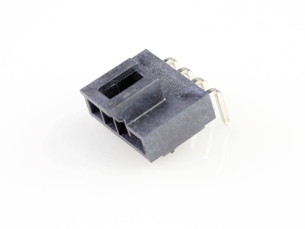 MOLEX 1053131104 Nano-Fit Right-Angle Header, Through Hole, 2.50mm Pitch, Single Row, 4 Circuit