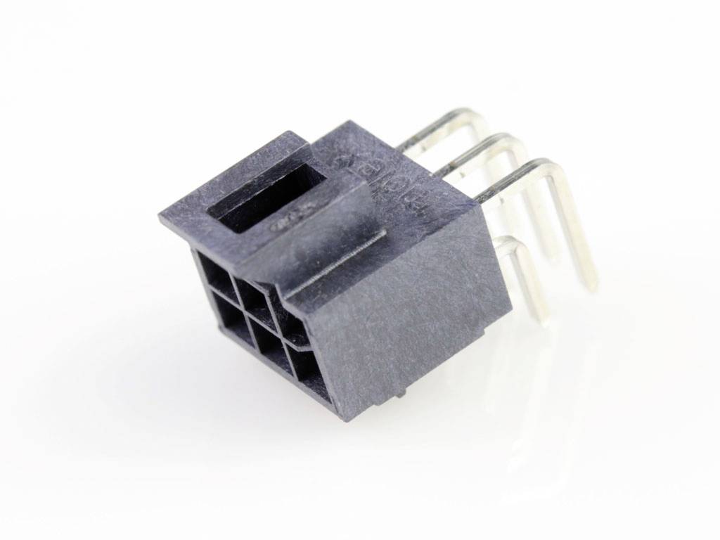 MOLEX 1053141206 Nano-Fit Right-Angle Header, Through Hole, 2.50mm Pitch, Dual Row, 6 Circuits,