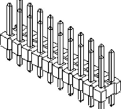 MOLEX 10897062 2.54mm Pitch C-Grid Breakaway Header, Dual Row, Vertical, High Temperature, 6 Ci