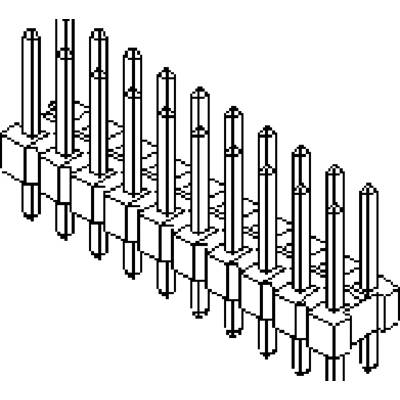 Molex Einbau-Stiftleiste (Standard) Anzahl Reihen: 2  10897121 1 St. Bag