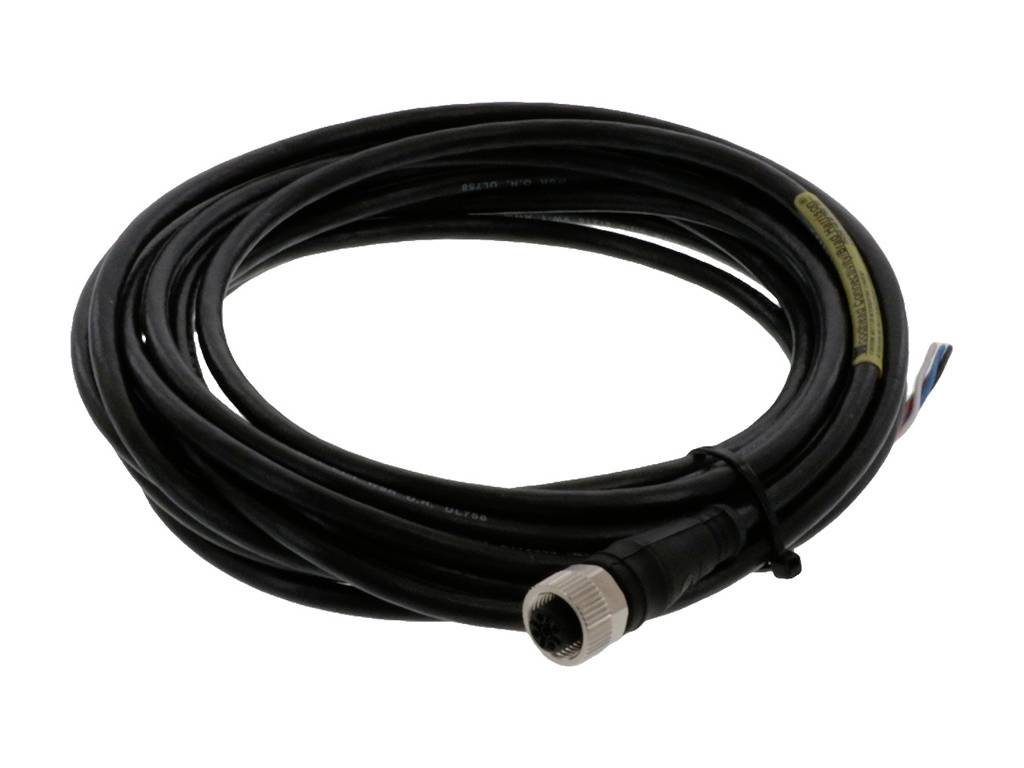 MOLEX 1200652253 Micro-Change (M12) Single-Ended Cordset with Knurled Hexnut, 4 Poles, Female (
