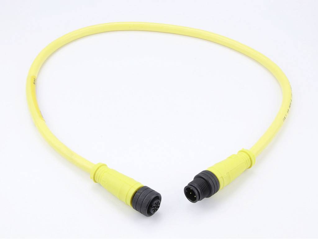 MOLEX 1200660895 Micro-Change (M12) Double-Ended Cordset, 4 Poles, Female (Straight) to Male (S