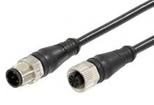 MOLEX 1200698660 Micro-Change (M12) Double-Ended Cordset with Knurled Hexnut, 8 Poles, Female (