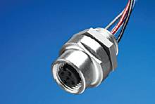 MOLEX 1200705208 Micro-Change (M12) Receptacle, 8 Pole, PG9 Mounting Threads, Female (Straight)