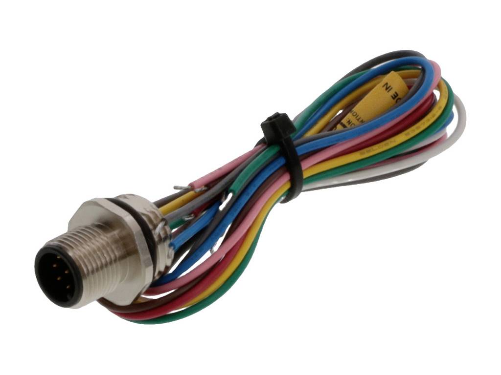 MOLEX 1200705209 Micro-Change (M12) Receptacle, 8 Pole, PG9 Mounting Threads, Male (Straight) t