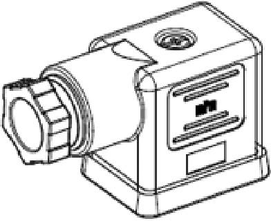 MOLEX 1210230571 mPm DIN Valve Connector, Form B-10mm, PG9 Internal Threads, 2 Pole Plus Ground