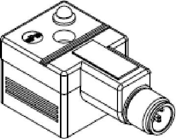 MOLEX 1210370035 mPm DIN Valve Connector, Form A-18mm, External Threads, 2 Poles Plus Ground wi