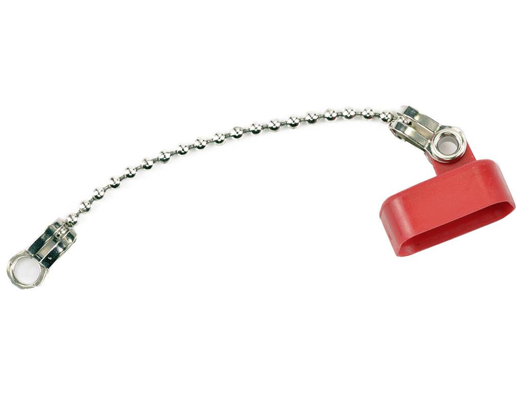 MOLEX 1731120103 FCT Plastic Dust Cap for Size 1 Male D-sub, Red, with 75.00mm Chain and Clip