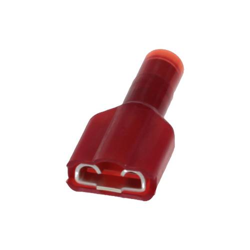 Molex 190020001 Flachsteckhülse inkl. Crimphülse Steckbreite: 6.35 mm Steckdicke: 0.81 mm Vollisoliert Rot 1 St. Bag