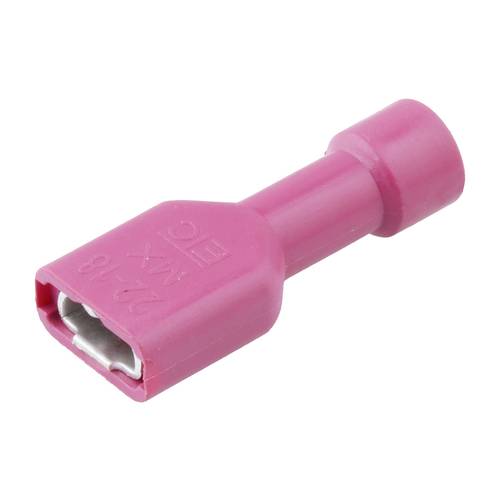 Molex 190030129 Flachsteckhülse inkl. Crimphülse Steckbreite: 4.75 mm Steckdicke: 0.81 mm Vollisoliert Rot 1 St.