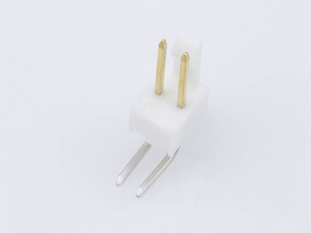 MOLEX 22122024 KK 254 Solid Header, Right-Angle, with Friction Lock, 2 Circuits, 0.51µm Gold (A