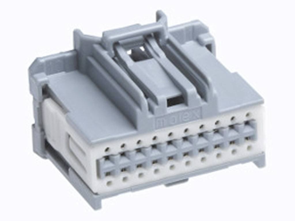 MOLEX 347290081 Stac64 Receptacle Housing, 8 Circuits, Dual Row, Polarization B, Gray, Tray