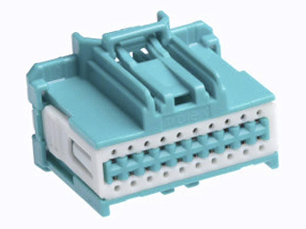 MOLEX 347290203 Stac64 Receptacle Housing, 20 Circuits, Dual Row, Polarization D, Green,Tray