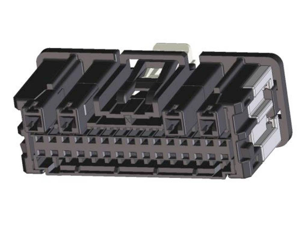 MOLEX 349590340 Mini50 Unsealed Receptacle, 3 Rows, with CPA, 34 Circuits, Polarization Option