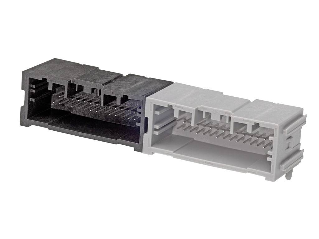 MOLEX 349600200 Mini50 Unsealed 2 Bay Right-Angle Headers, 68 Circuits, Bay A 34 Circuit Hybrid