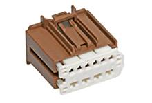 MOLEX 349690142 Stac64 Hybrid Receptacle Assembly, 14 Circuit, Brown, Polarization C