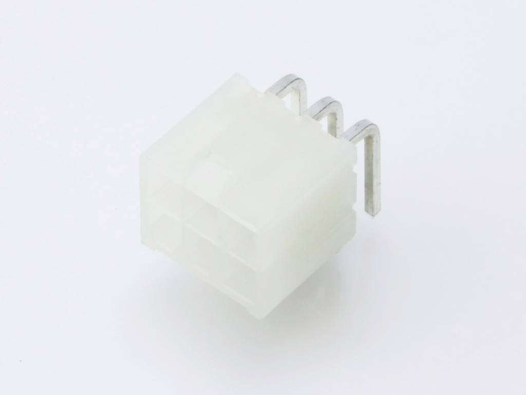 MOLEX 353180620 4.20mm Pitch Mini-Fit Header, Dual Row, Right-Angle, 6 Circuits, PA Polyamide (