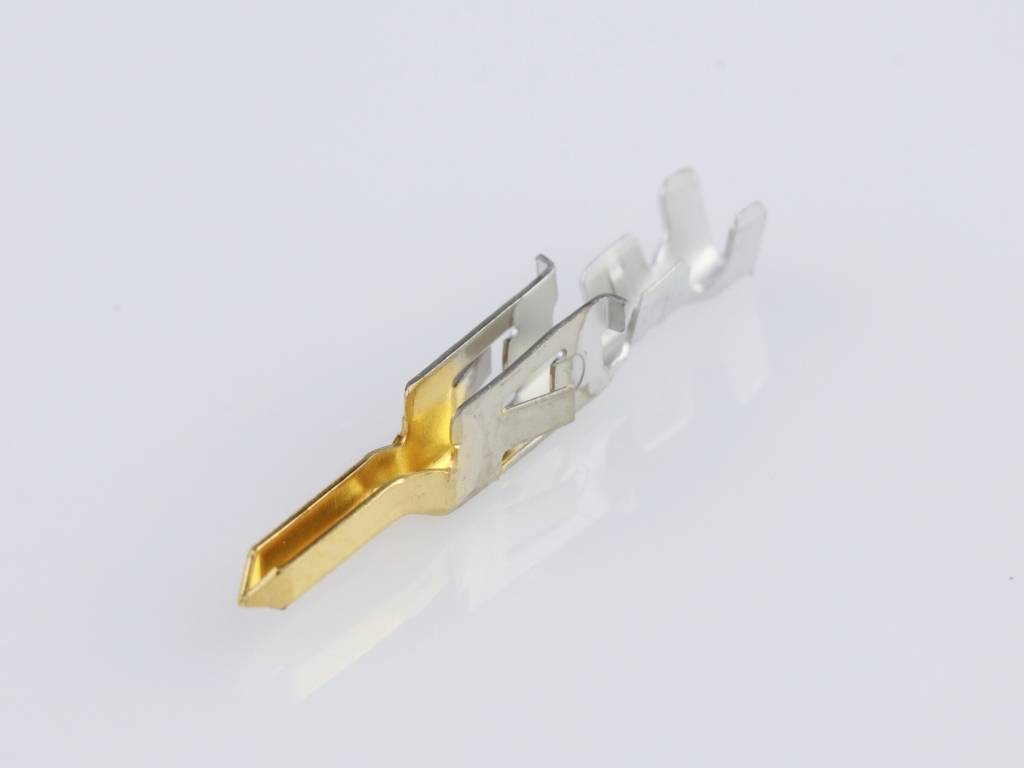 MOLEX 39000220 100 pcs Mini-Fit Male Crimp Terminal, Phosphor Bronze, Gold (Au), 18-24 AWG, Bag