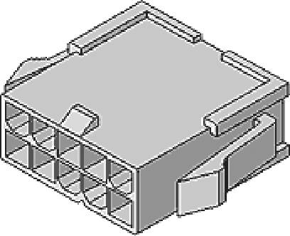 MOLEX 39012201 Mini-Fit Jr. Plug Housing, Dual Row, 20 Circuits, UL 94V-2, with Panel Mounting