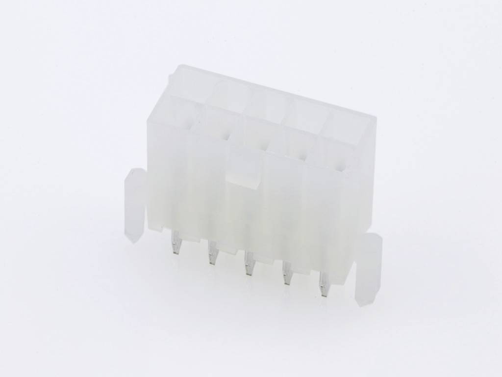 MOLEX 39299103 Mini-Fit Jr. Vertical Header, 4.20mm Pitch, Dual Row, 10 Circuits, with Snap-in