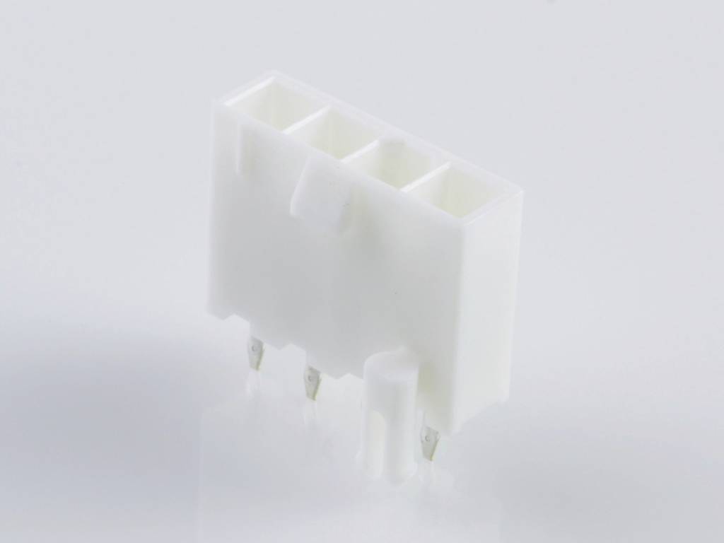 MOLEX 39302040 Mini-Fit Jr. Vertical Header, 4.20mm Pitch, Single Row, 4 Circuits, with Snap-in