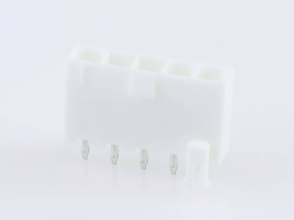 MOLEX 39302050 Mini-Fit Jr. Vertical Header, 4.20mm Pitch, Single Row, 5 Circuits, with Snap-in