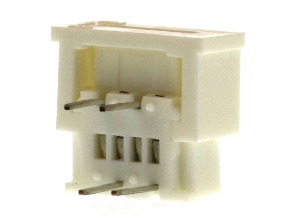 MOLEX 39532044 1.25mm Pitch Easy-On FFC/FPC Connector, Through-Hole, Right-Angle, ZIF, Top Cont