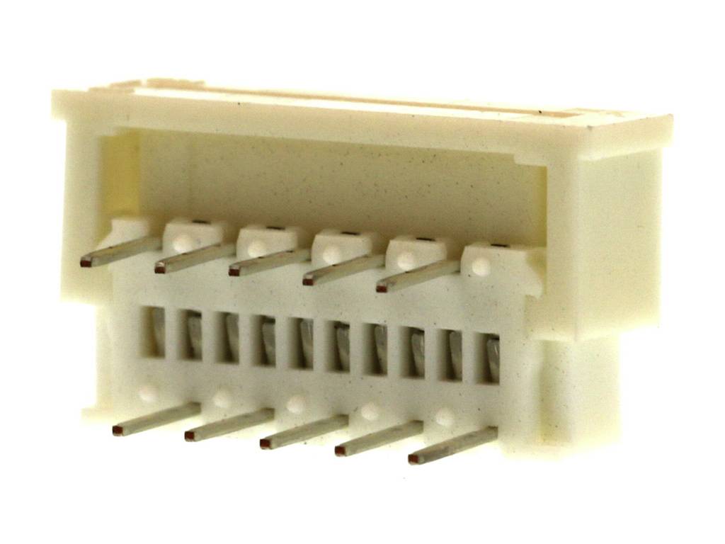 MOLEX 39532104 1.25mm Pitch Easy-On FFC/FPC Connector, Through-Hole, Right-Angle, ZIF, Top Cont