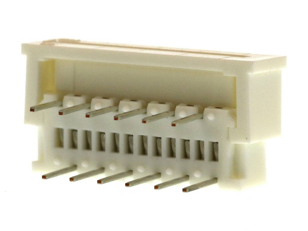 MOLEX 39532124 1.25mm Pitch Easy-On FFC/FPC Connector, Through-Hole, Right-Angle, ZIF, Top Cont