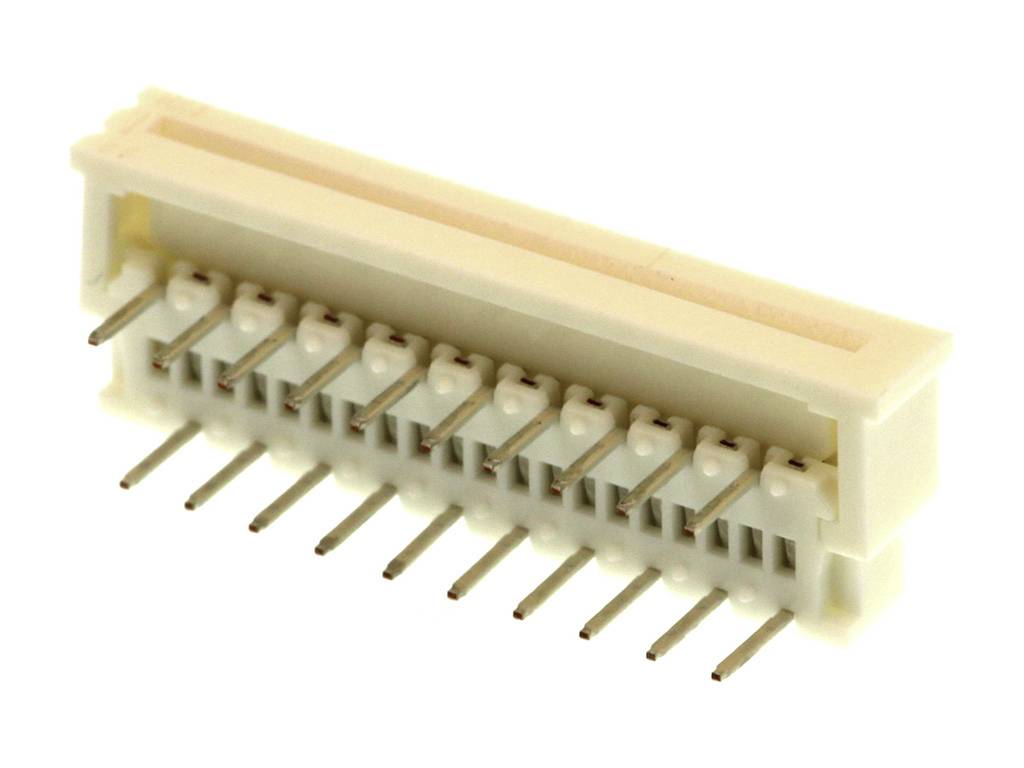 MOLEX 39532204 1.25mm Pitch Easy-On FFC/FPC Connector, Through-Hole, Right-Angle, ZIF, Top Cont