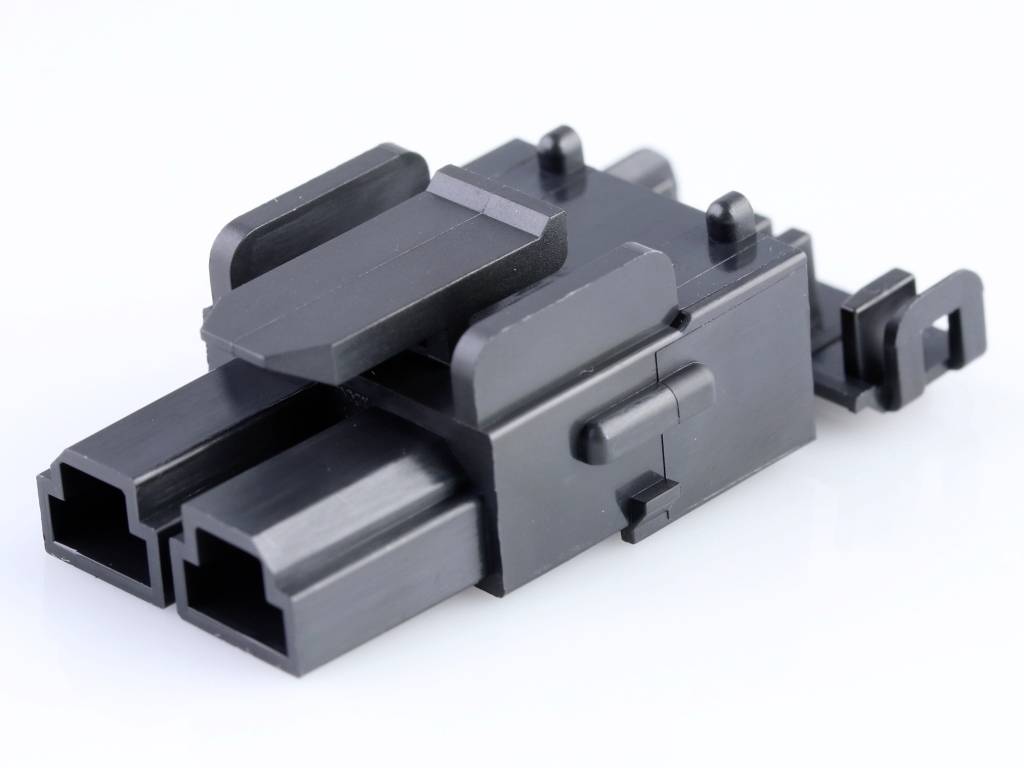 MOLEX 428160212 10.00mm Pitch Mini-Fit Sr. Receptacle Housing, Single Row, 2 Circuit, Black