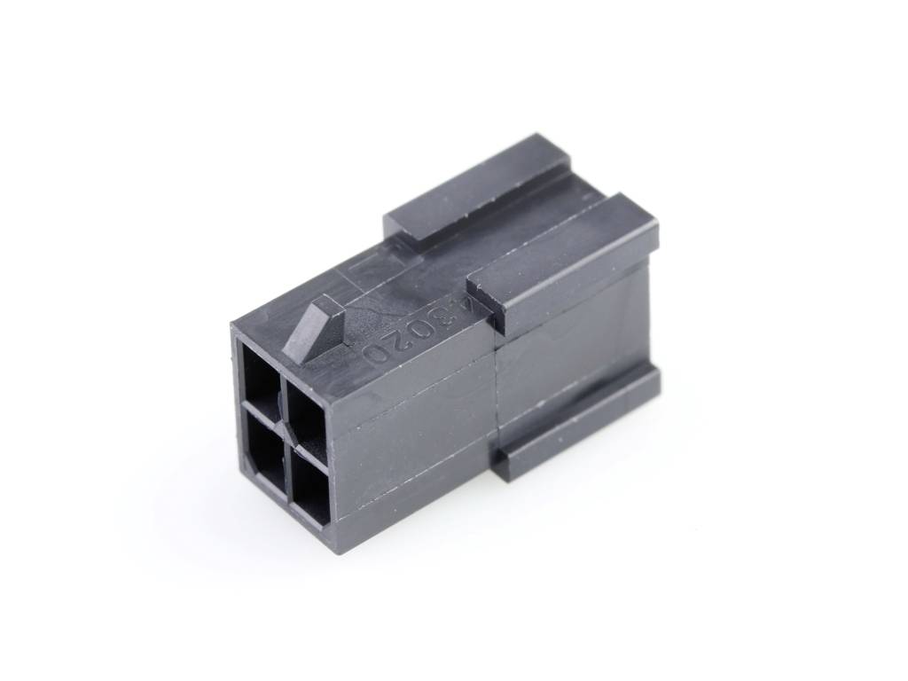 MOLEX 430200411 Micro-Fit 3.0 Plug Housing, Dual Row, 4 Circuits, UL 94V-2, Glow-Wire Capable,