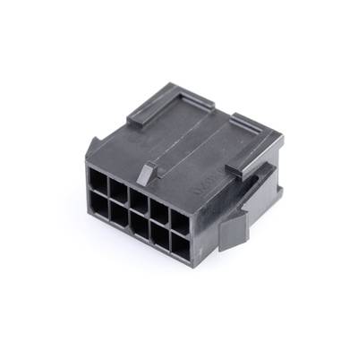 Ein schwarzer, rechteckiger 12-poliger Kunststoffstecker, vermutlich für elektronische Verbindungen in Computern oder Geräten.