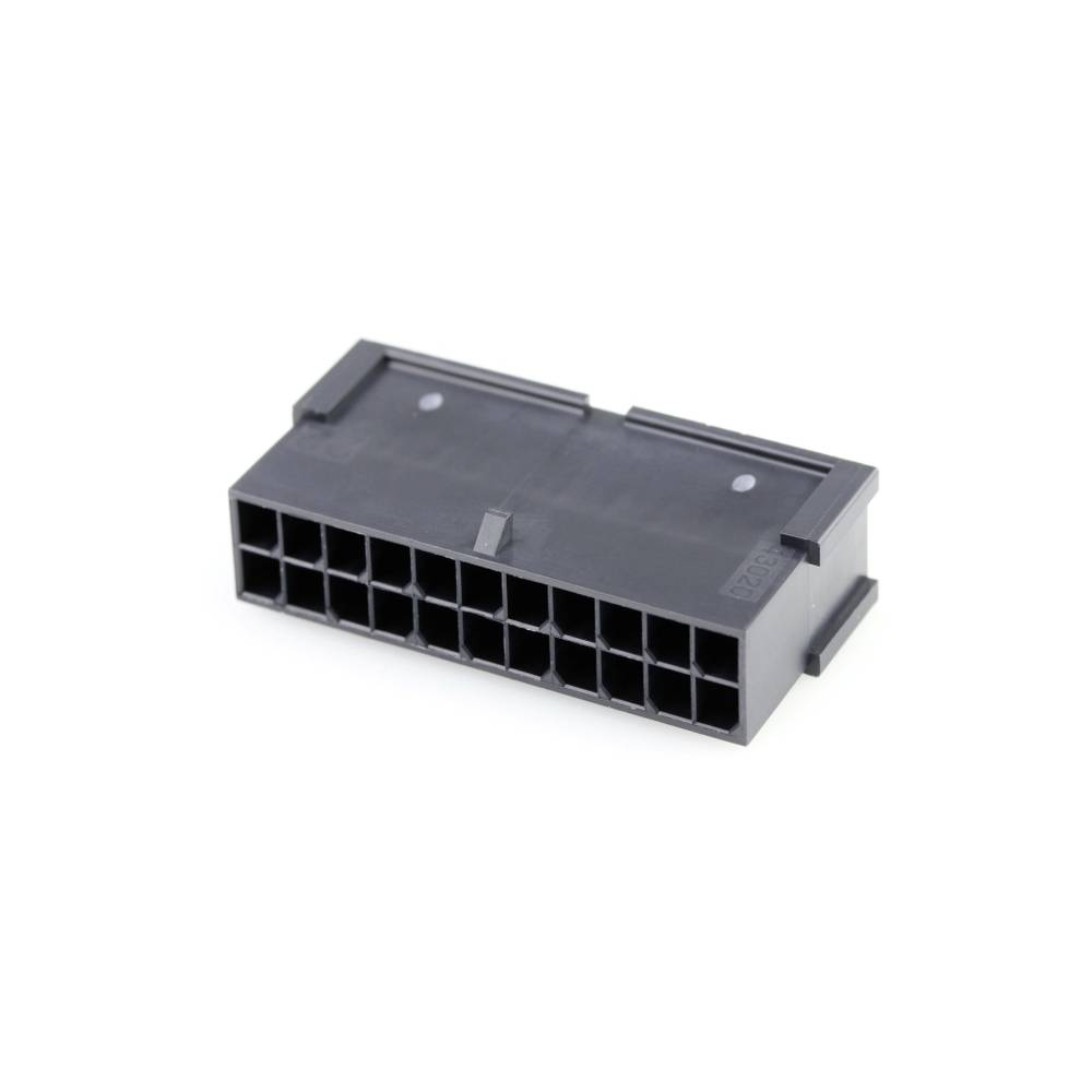 Molex 430202201 Micro-Fit 3.0 Plug Housing, Dual Row, 22 Circuits, UL 94V-0, Low-Halogen, Black