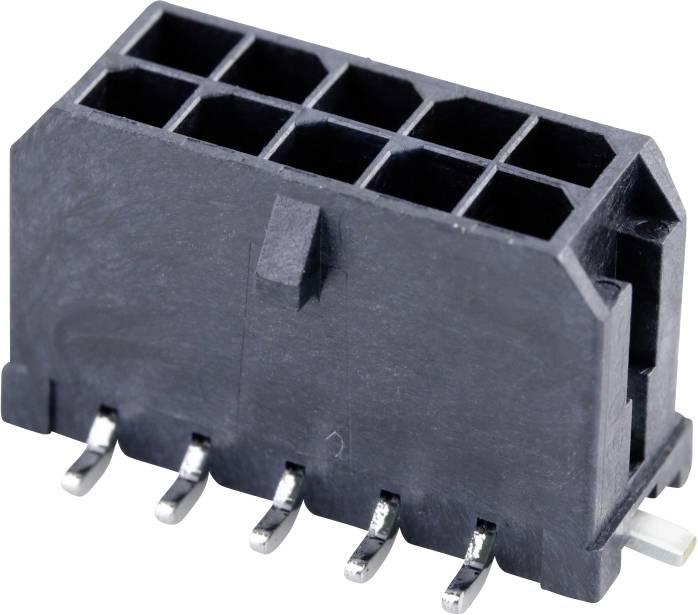 MOLEX 430451019 1400 pcs Micro-Fit 3.0 Vertical Header, 3.00mm Pitch, Dual Row, 10 Circuits, wi