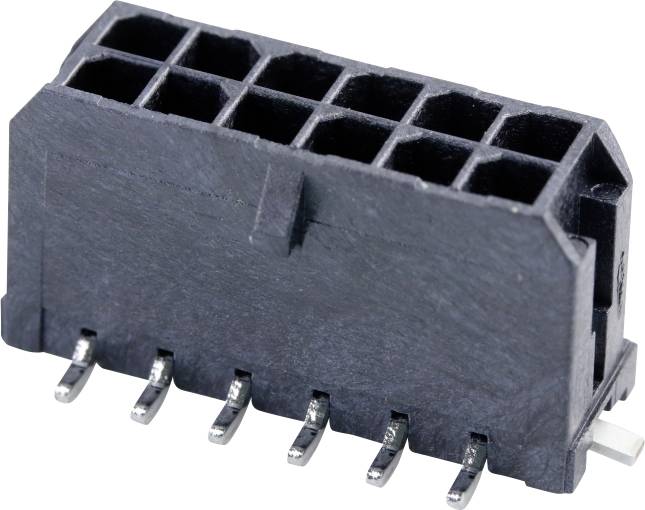 Molex 430451220 1400 pcs Micro-Fit 3.0 Vertical Header, 3.00mm Pitch, Dual Row, 12 Circuits, wi