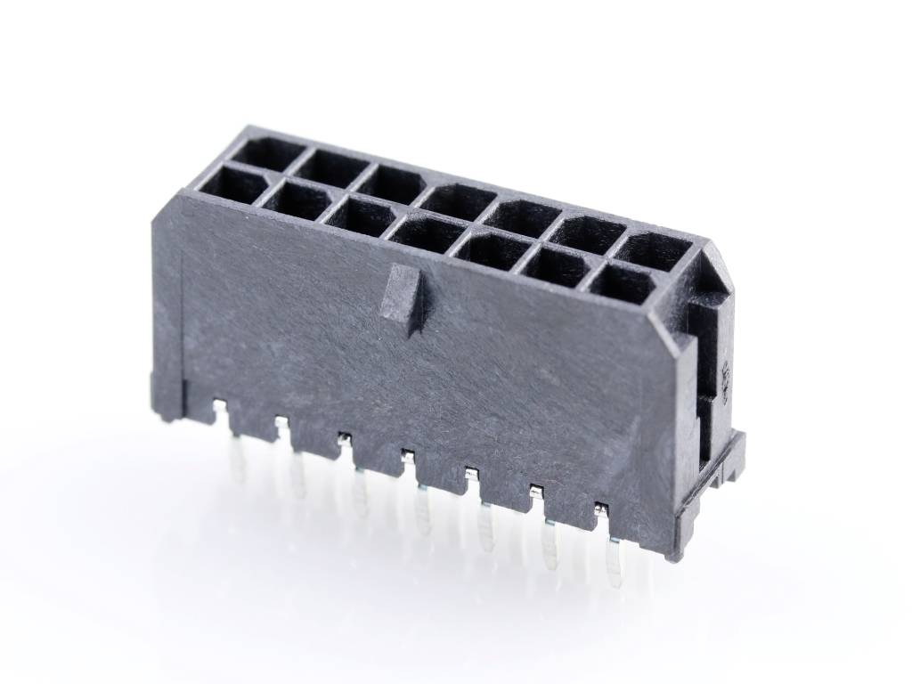 MOLEX 430451412 Micro-Fit 3.0 Vertical Header, 3.00mm Pitch, Dual Row, 14 Circuits, with PCB Po