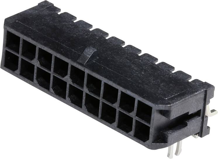 MOLEX 430451807 1000 pcs Micro-Fit 3.0 Right-Angle Header, 3.00mm Pitch, Dual Row, 18 Circuits,