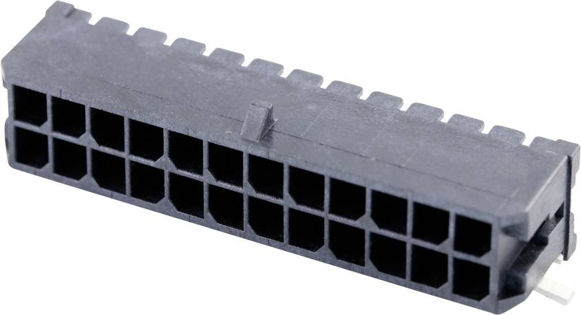 MOLEX 430452409 1000 pcs Micro-Fit 3.0 Right-Angle Header, 3.00mm Pitch, Dual Row, 24 Circuits,