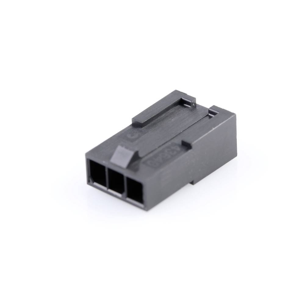 Molex 436400301 Micro-Fit 3.0 Plug Housing, Single Row, 3 Circuits, UL 94V-0, Low-Halogen, Black