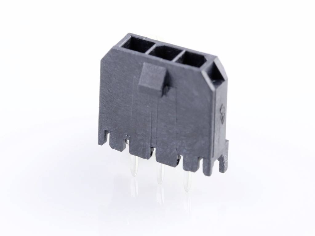 MOLEX 436500327 Micro-Fit 3.0 Vertical Header, 3.00mm Pitch, Single Row, 3 Circuits, with PCB P