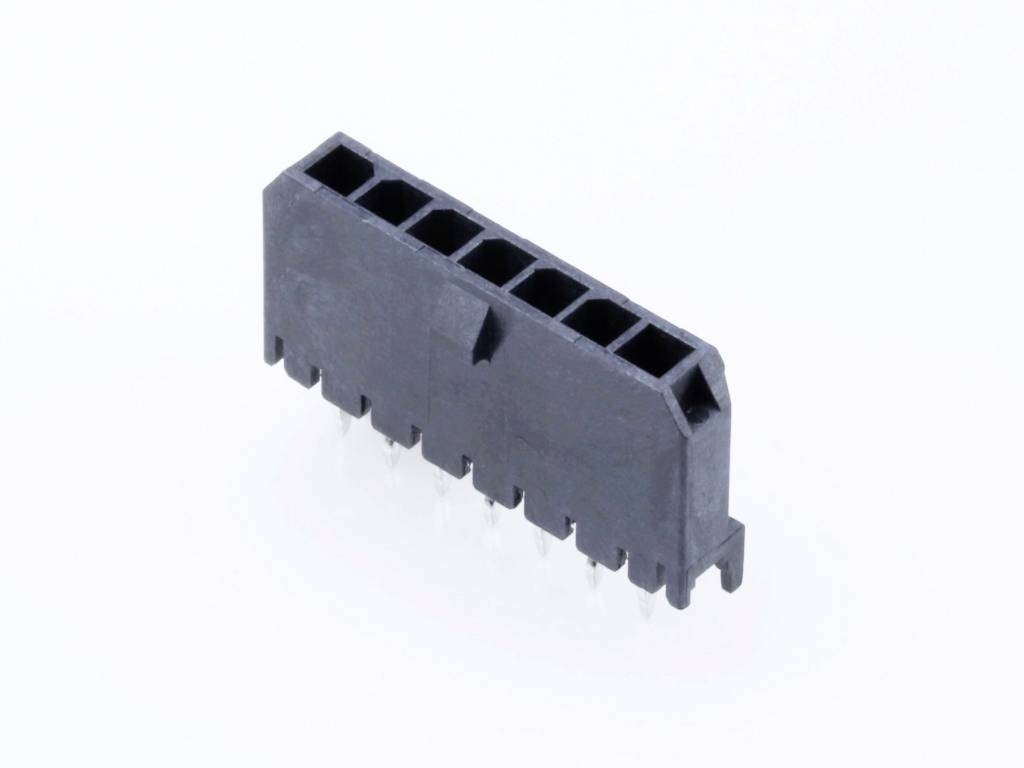 MOLEX 436500715 Micro-Fit 3.0 Vertical Header, 3.00mm Pitch, Single Row, 7 Circuits, with PCB P