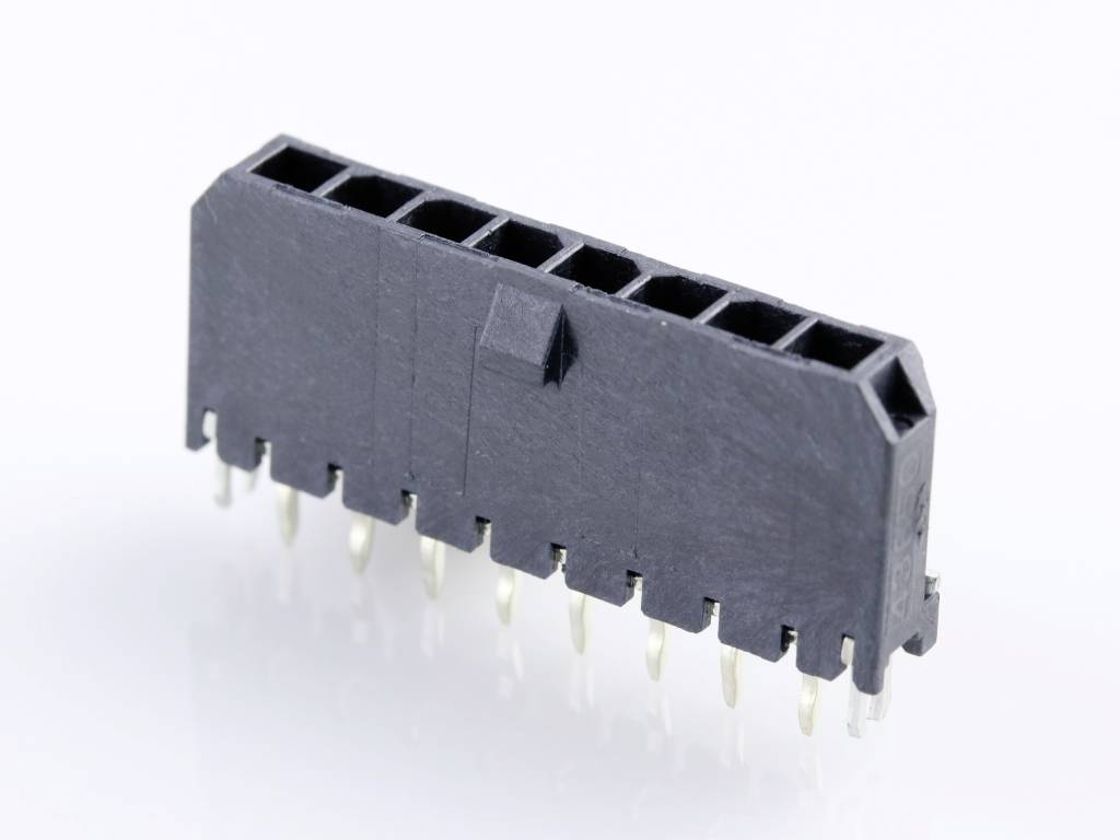 MOLEX 436500818 Micro-Fit 3.0 Vertical Header, 3.00mm Pitch, Single Row, 8 Circuits, with PCB P