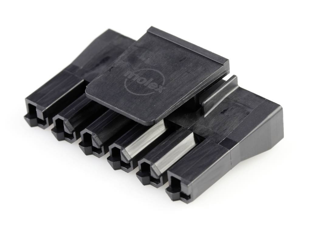 MOLEX 444412006 7.50mm Pitch Sabre Receptacle Crimp Housing, UL 94V-0, 6 Circuits, Black